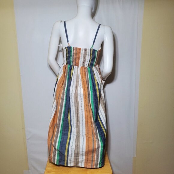 JAPNA Women's Striped Button-Front Midi Dress Multicolor Size S - Picture 6 of 10